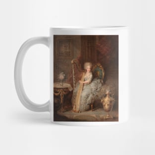 Madame Elisabeth seated at her harp - Charles Le Clercq Mug